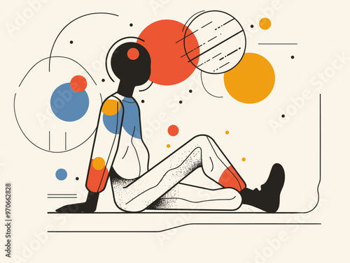 Enchanted Explorations: A Curious Figure Unraveling the Wonders of Imagination