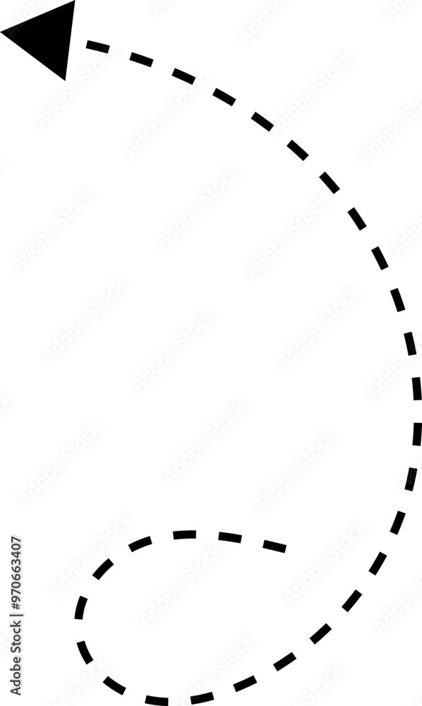 Hand drawn dotted arrow. Hand drawn freehand different curved lines, swirls arrows. Curved arrow line. Doodle, sketch style. Isolated Vector illustration. Hand drawn dotted arrow. Hand drawn freehand different curved lines, swirls arrows. Curved arrow line. Doodle, sketch style. Isolated Vector illustration.