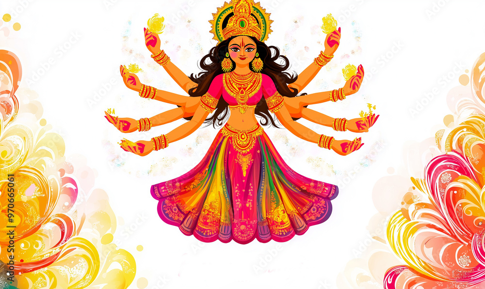 Celebrate the divine beauty of Durga . Let her strength and grace inspire you every day Celebrate the divine beauty of Durga . Let her strength and grace inspire you every day