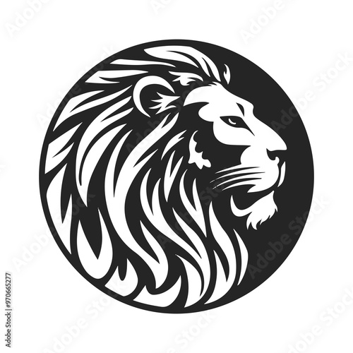 lion head icon Generated AI