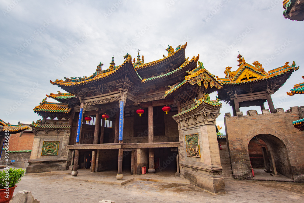 Ancient architecture of Houtu Temple in Jiexiu, Jincheng, Shanxi, China Ancient architecture of Houtu Temple in Jiexiu, Jincheng, Shanxi, China