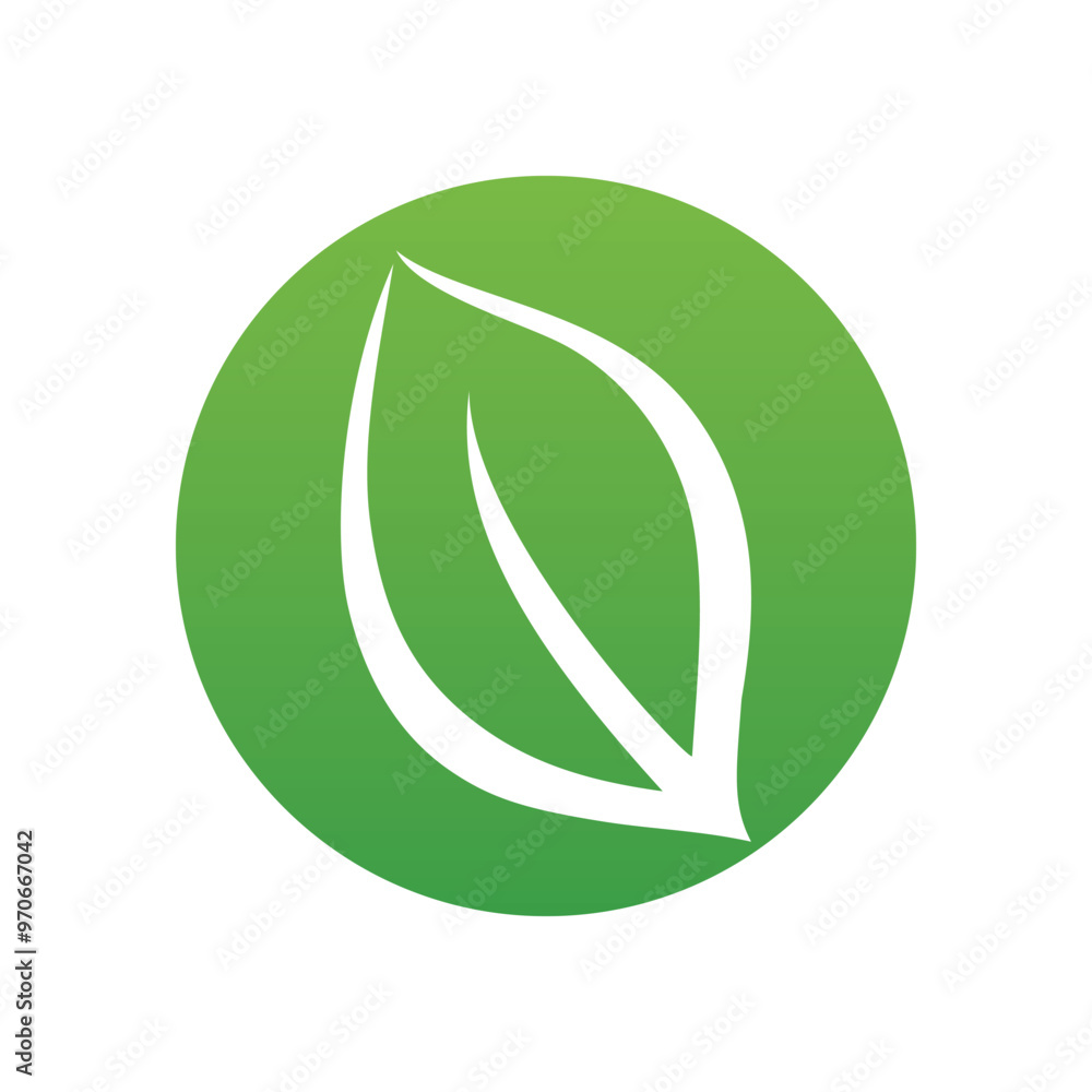 Leaf green nature logo and symbol vector Leaf green nature logo and symbol vector