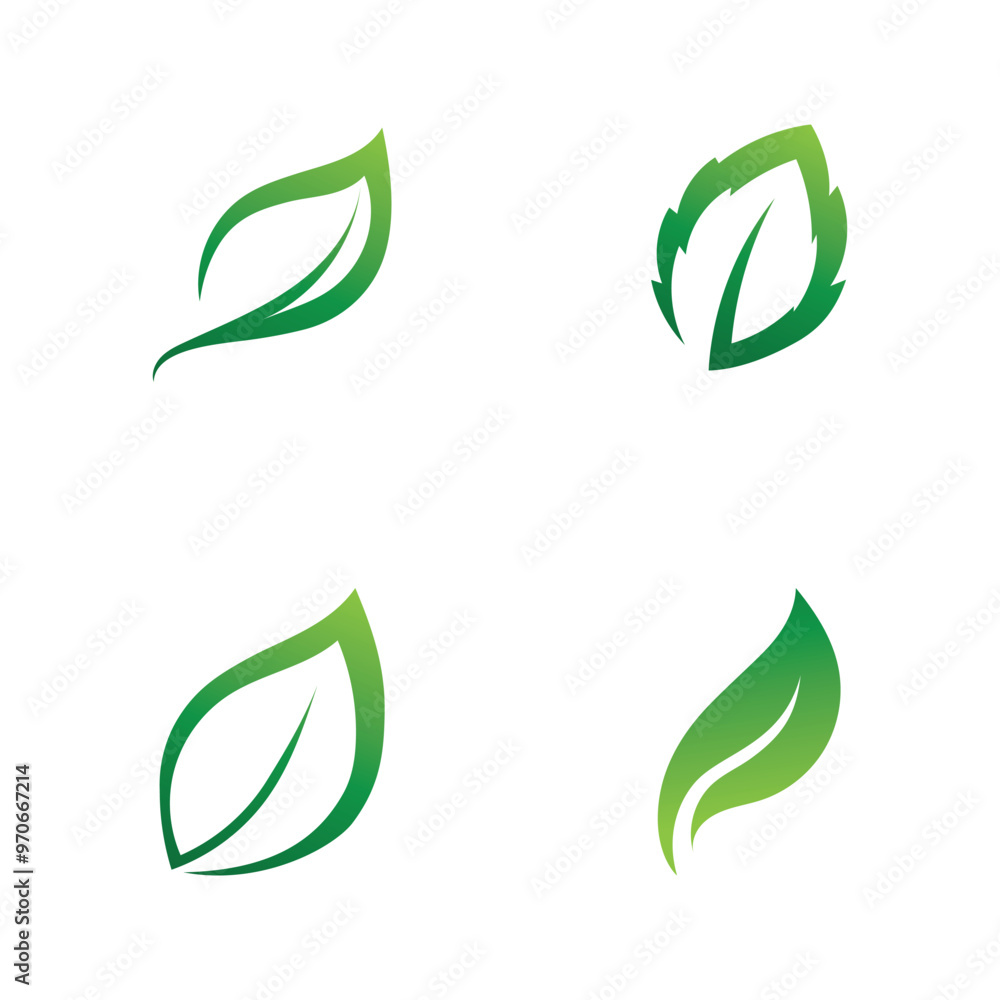 Logos of green Tree leaf ecology Logos of green Tree leaf ecology