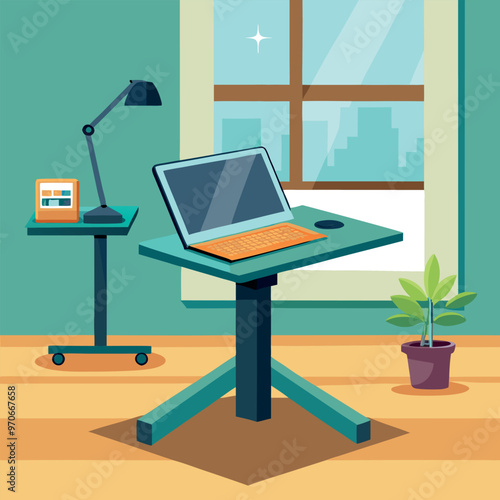 Adobe Illustrator Artwork laptop stand that promotes better posture