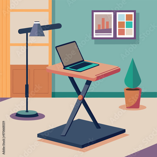 Adobe Illustrator Artwork laptop stand that promotes better posture