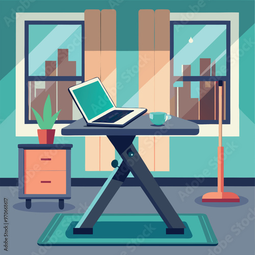 Adobe Illustrator Artwork laptop stand that promotes better posture
