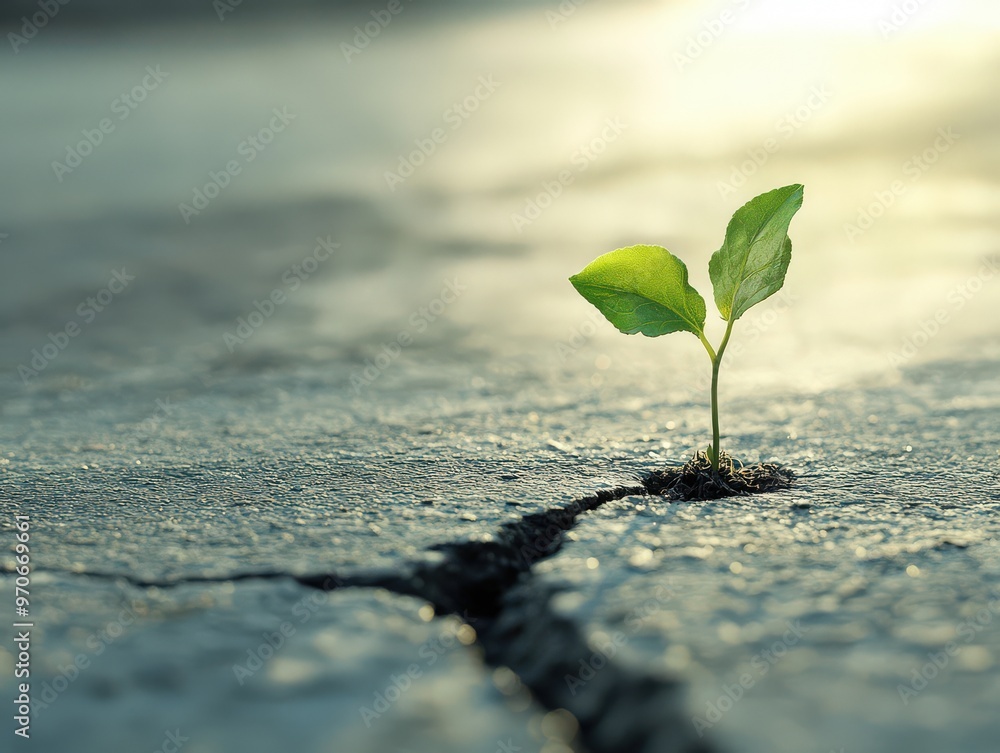 Resilience and Growth: A Seedling Breaking Through Pavement Resilience and Growth: A Seedling Breaking Through Pavement