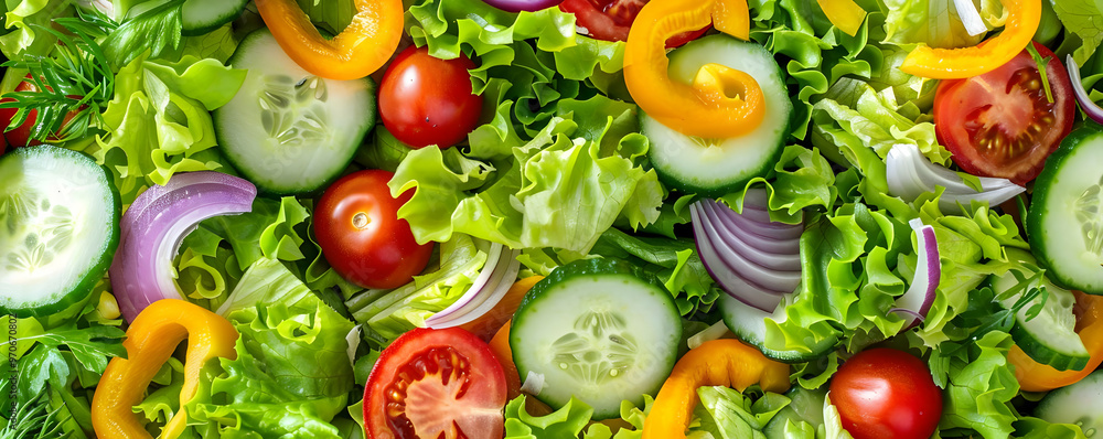 Fresh Salad Photo - Cucumber, Tomato, Onion, and Pepper Mix Fresh Salad Photo - Cucumber, Tomato, Onion, and Pepper Mix