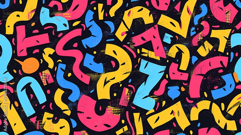 Bold typography pattern wallpaper Bold typography pattern wallpaper