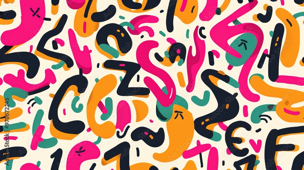 Bold typography pattern wallpaper Bold typography pattern wallpaper