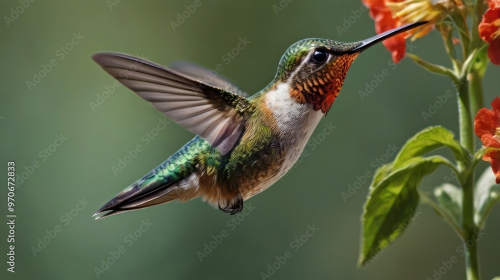Fototapeta premium Hummingbird in Flight