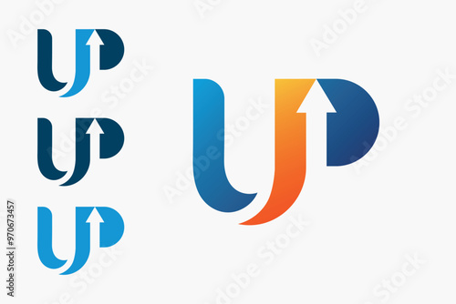 Up logo icon design. Up Icon or Button with Arrow Concept. Finance up logo icon with the arrow