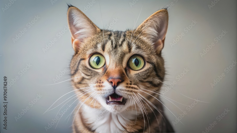 Surprised cat with wide eyes and open mouth, cat, surprised, expression, wide-eyed, open mouth, feline, pet, animal, cute Surprised cat with wide eyes and open mouth, cat, surprised, expression, wide-eyed, open mouth, feline, pet, animal, cute