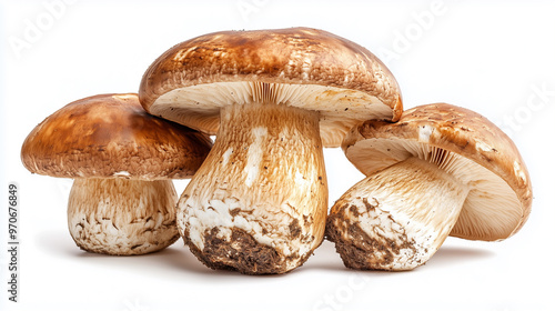 boletus mushrooms isolated on white background