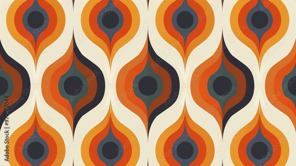 orange tone retro pattern seamless wallpaper orange tone retro pattern seamless wallpaper