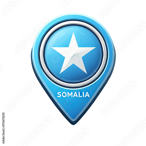 Free Download Map pointer button featuring Somalia flag colors - GFXLoad