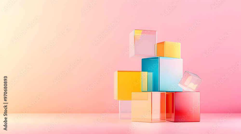 Obraz premium Abstract geometry background 3D