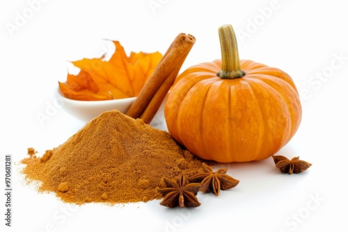 A fresh Pumpkin spice and Pumpkin spice Power isolated on white