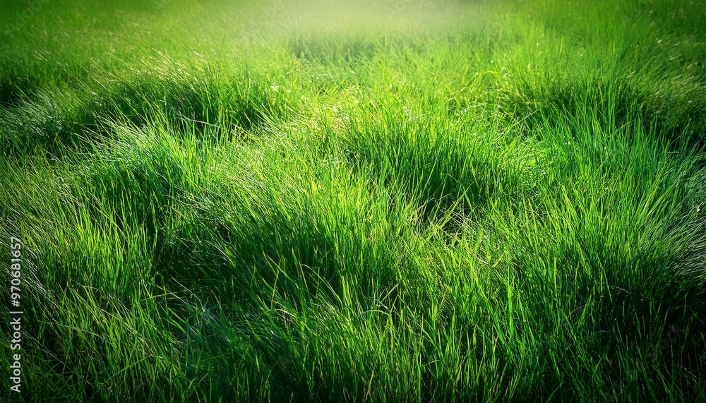 Obraz premium Green grass background. Generated image