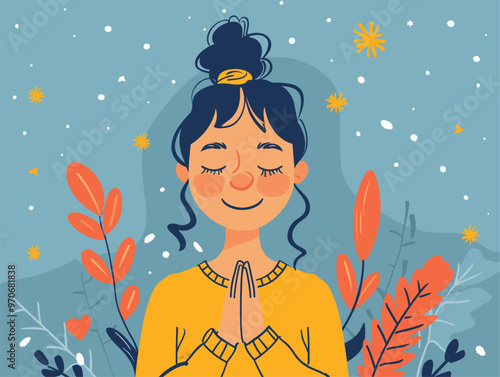 Grateful Soul: An Artistic Expression of Contentment and Appreciation for Life