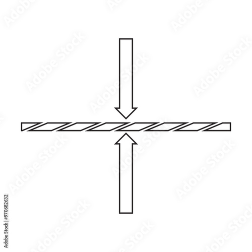 Thickness icon ,  Dimension Symbol .vector illustration. EPS 10/AI