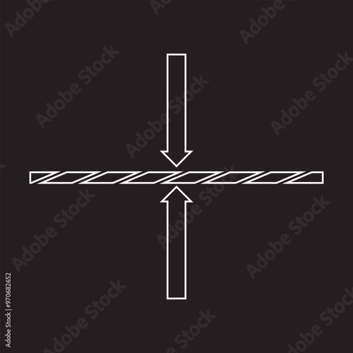 Thickness icon ,  Dimension Symbol .vector illustration. EPS 10/AI