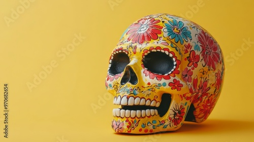 Painted Skull for Mexican Day of the Dead Celebration