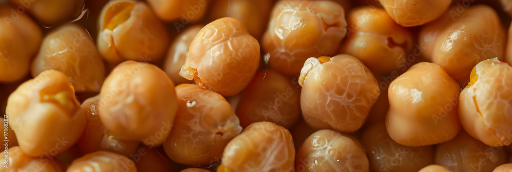 Close-up Photo of Cooked Chickpeas Texture Close-up Photo of Cooked Chickpeas Texture