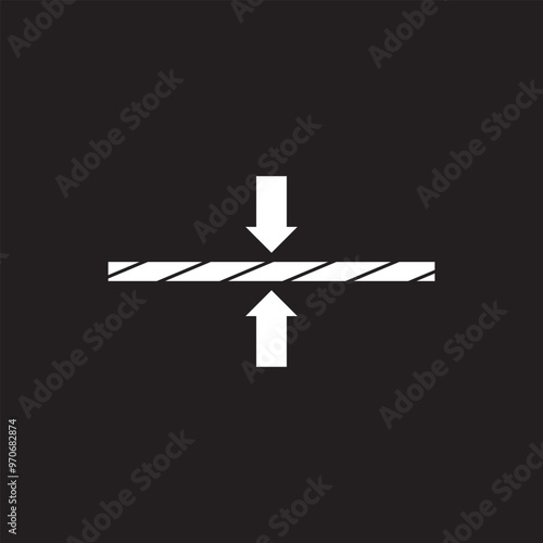 Thickness icon ,  Dimension Symbol .vector illustration. EPS 10/AI