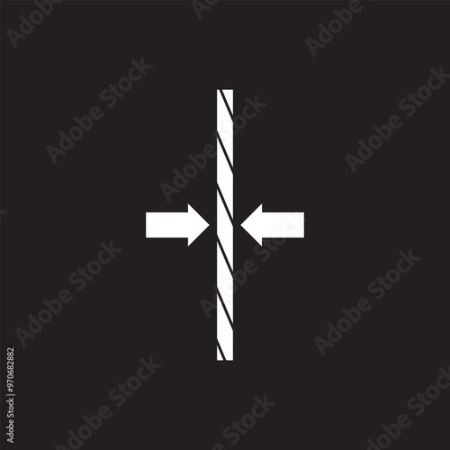 Thickness icon ,  Dimension Symbol .vector illustration. EPS 10/AI