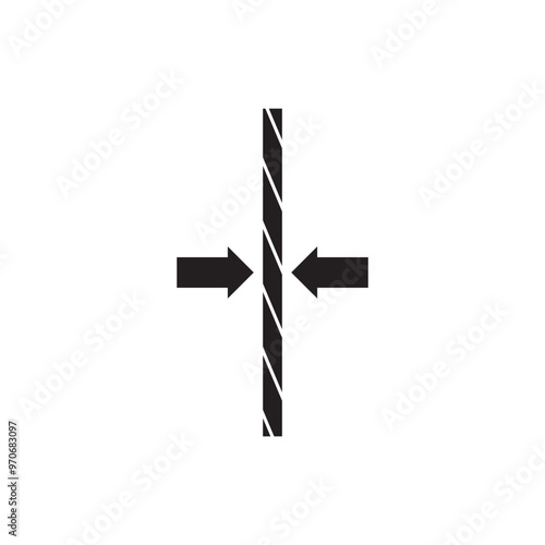 Thickness icon ,  Dimension Symbol .vector illustration. EPS 10/AI