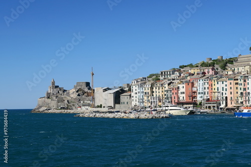 View of Portovenere, Italy from the water