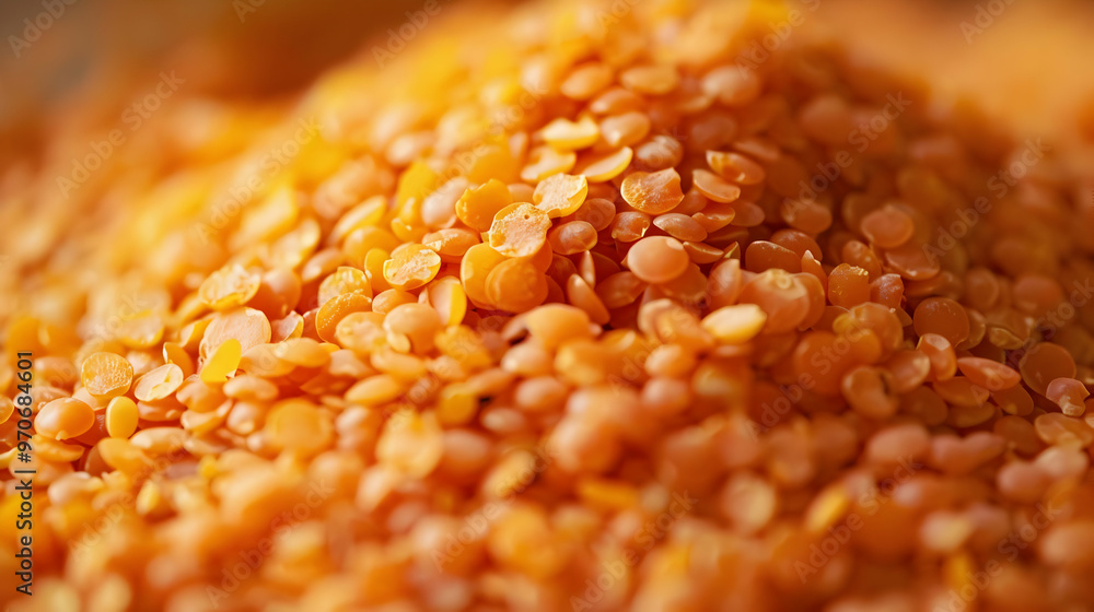 Macro Photo of Red Lentils - A Close-Up of Healthy, Vibrant Pulses Macro Photo of Red Lentils - A Close-Up of Healthy, Vibrant Pulses