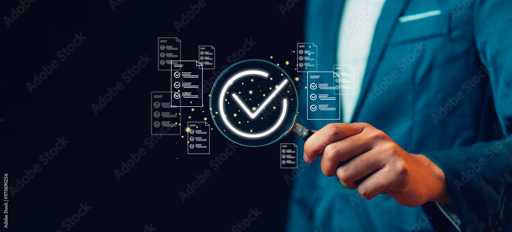 Checklist document concept , Quality document analyst target marketing planning assignment with quality management. Standardization, certification. Compliance to regulations service and standard