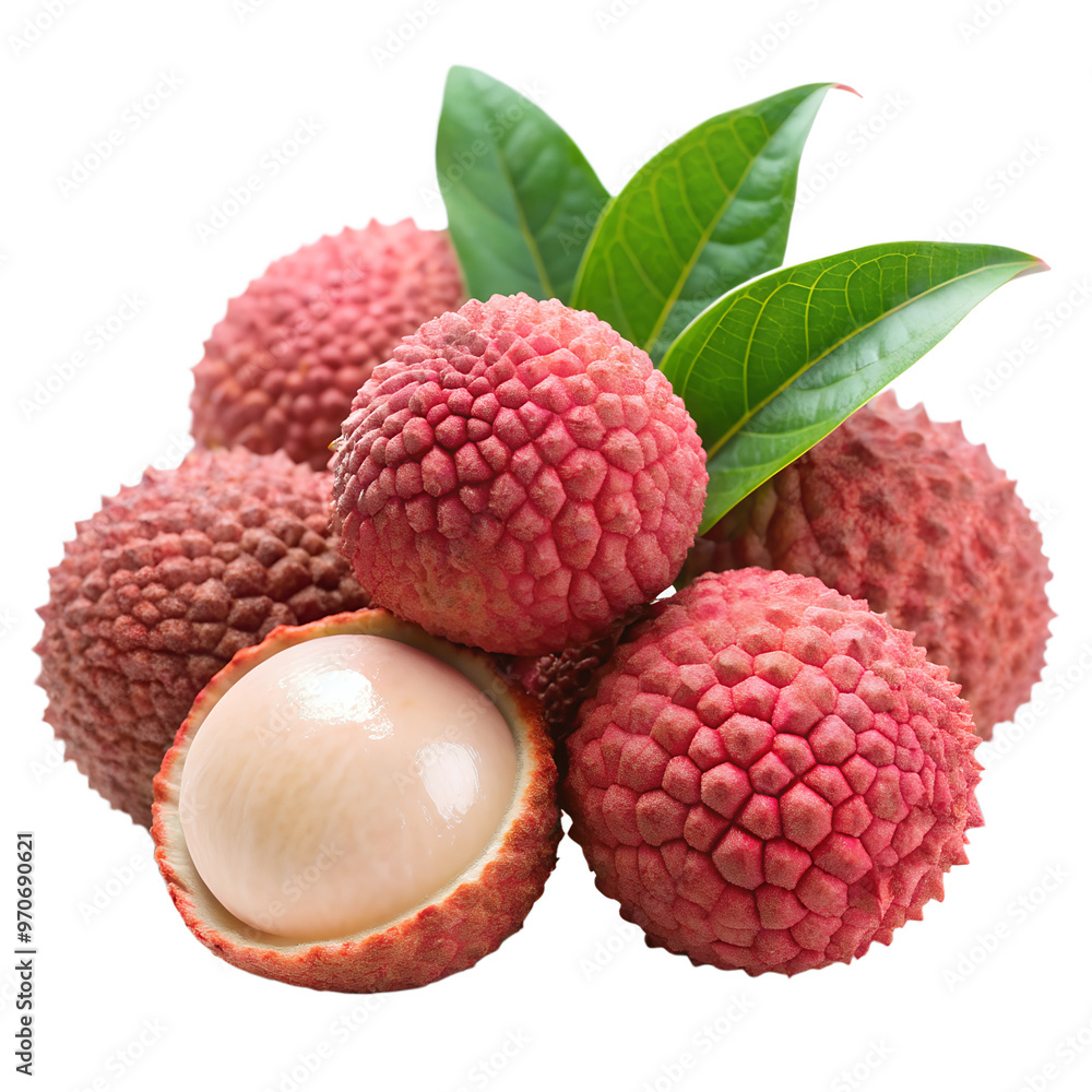 Delicious Lychee isolated on transparent background Delicious Lychee isolated on transparent background