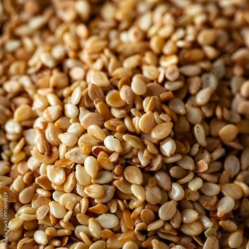 Macro Photo of Sesame Seeds, Texture, Close-up photo