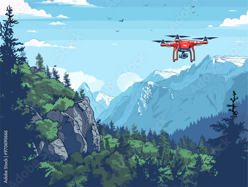 Aerial Expedition: Drone's Eye View of Nature's Canvas