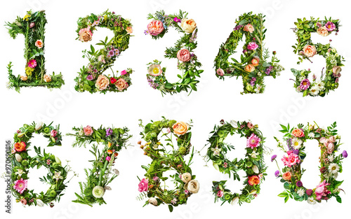 Floral Numbers 1 to 10