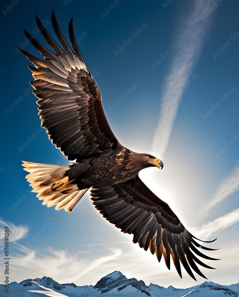 Fototapeta premium bald eagle flying
