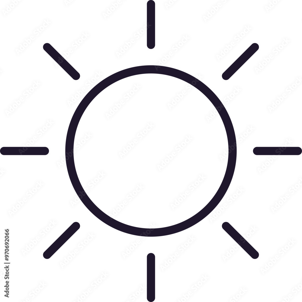 Sun Isolated Minimalistic Icon for Design Sun Isolated Minimalistic Icon for Design