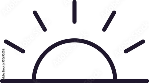 Sun Line Icon for Websites, Apps, Books