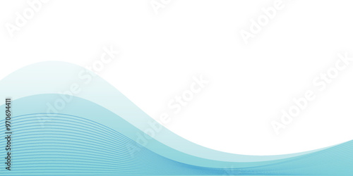 Abstract blue wave background, minimal wave design concept, vector illustration. for banner, banner.