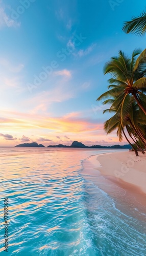 Plage paradisiaque d'une île exotique