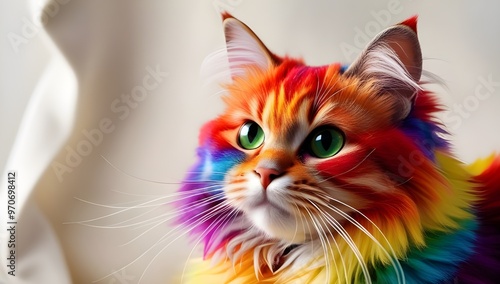 Cute Colorful Kitty Cat