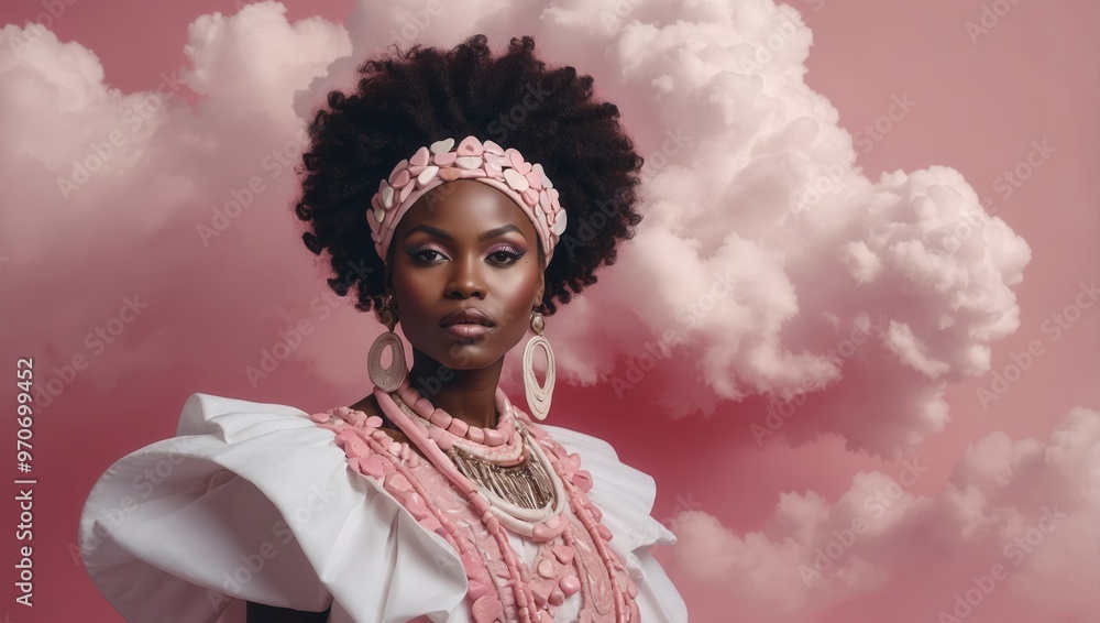 Fototapeta premium A woman wearing a pink outfit