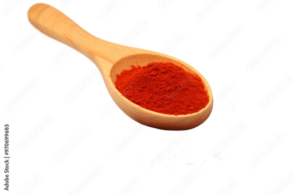 Fiery Flavor Wooden Scoop of Red Hot Chili Peppers, Generative Ai Fiery Flavor Wooden Scoop of Red Hot Chili Peppers, Generative Ai
