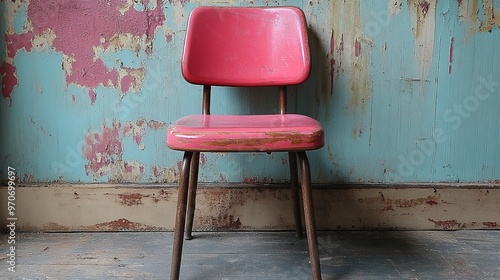 Wallpaper Mural A vibrant pink school chair with a modern design, featuring a sturdy frame and ergonomic seating. The chair’s bright color and simple yet functional structure make it ideal for classroom settings, Torontodigital.ca