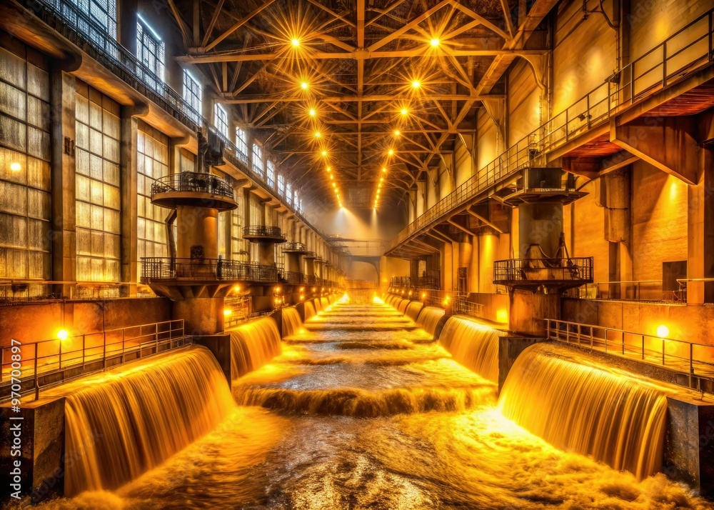 Conowingo Turbine Room'sIndustrial Grit with Warm Golden Lighting Conowingo Turbine Room'sIndustrial Grit with Warm Golden Lighting