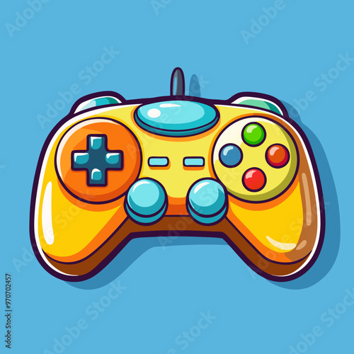 vector illustration of joystick controller game