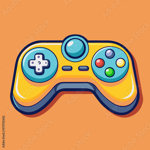 vector illustration of joystick controller game